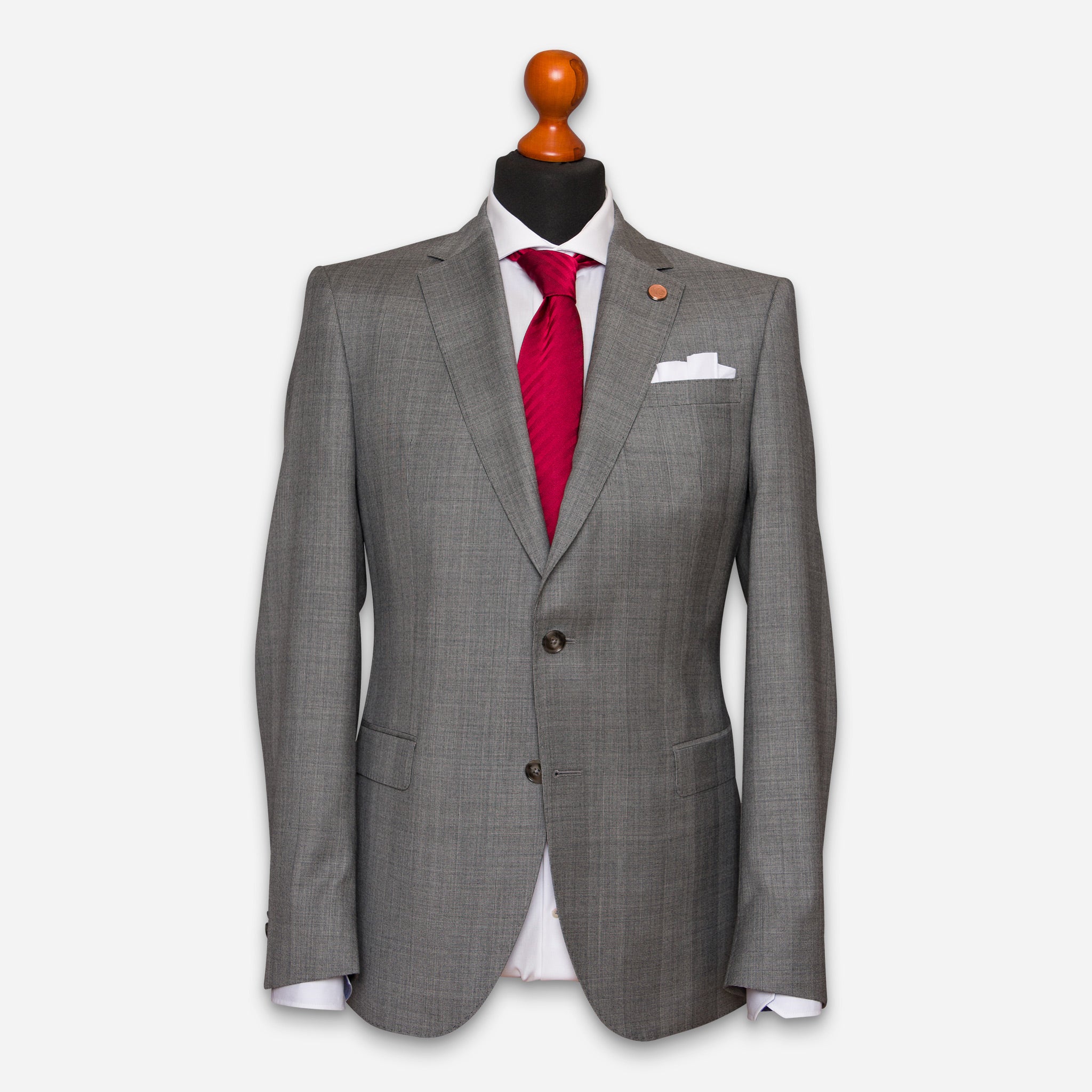 Aberdeen Anzug-Jacket Grau Glencheck