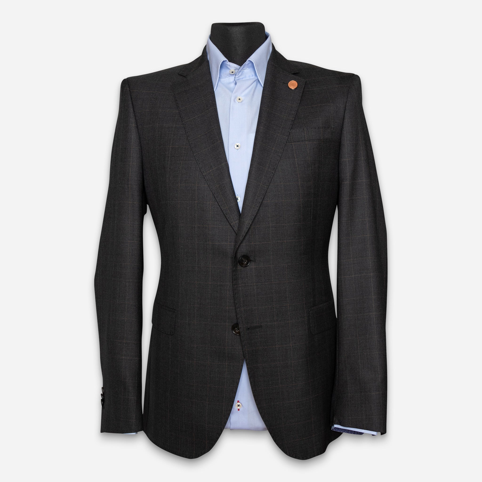 Göteborg Anzug-Jacket Anthrazit Karo