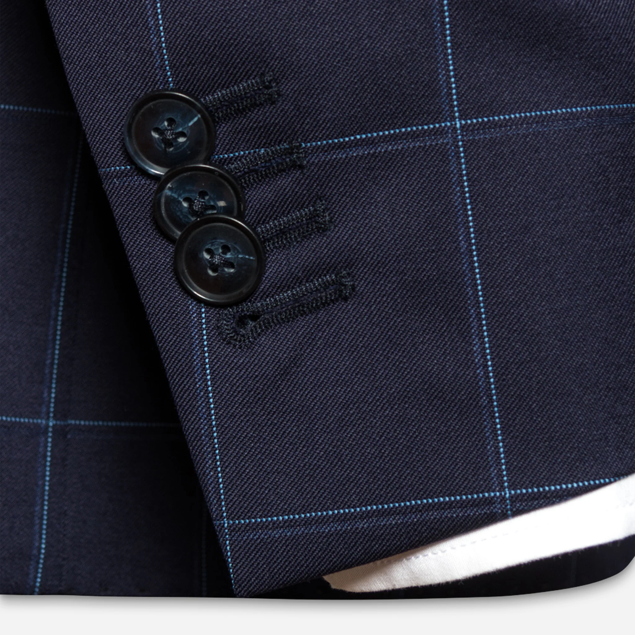 Kalmar Anzug-Jacket Navy Karo - Image 3