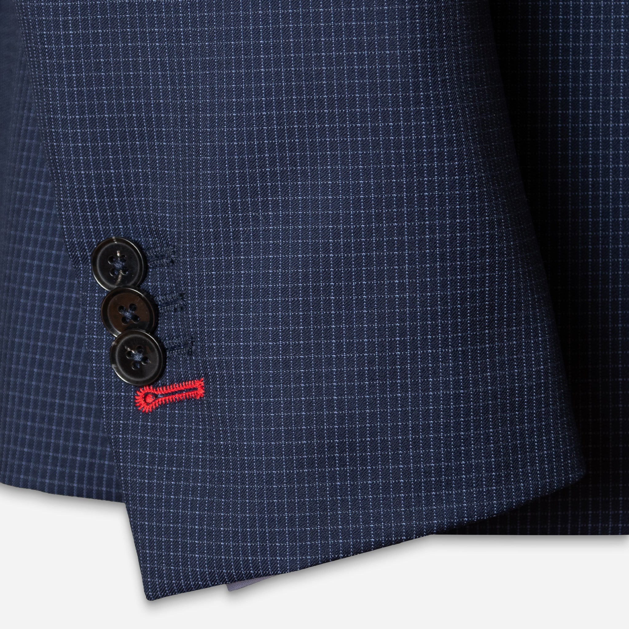 Leeds Anzug-Jacket Navy Mini-Karo - Image 2