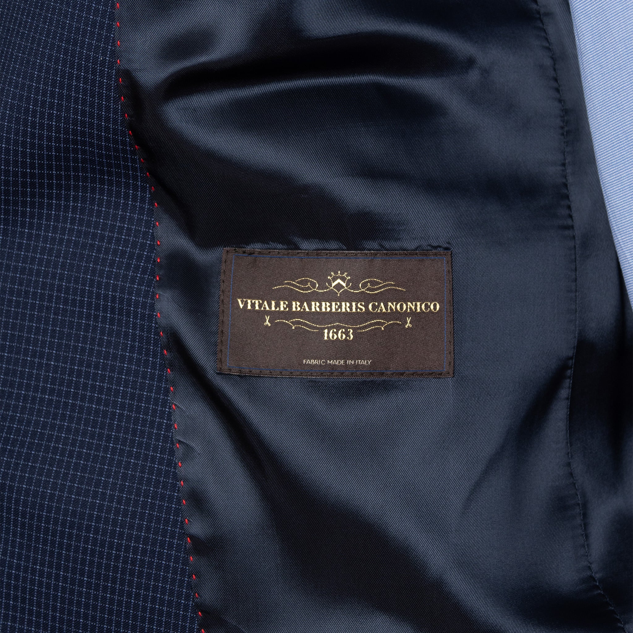 Leeds Anzug-Jacket Navy Mini-Karo - Image 3
