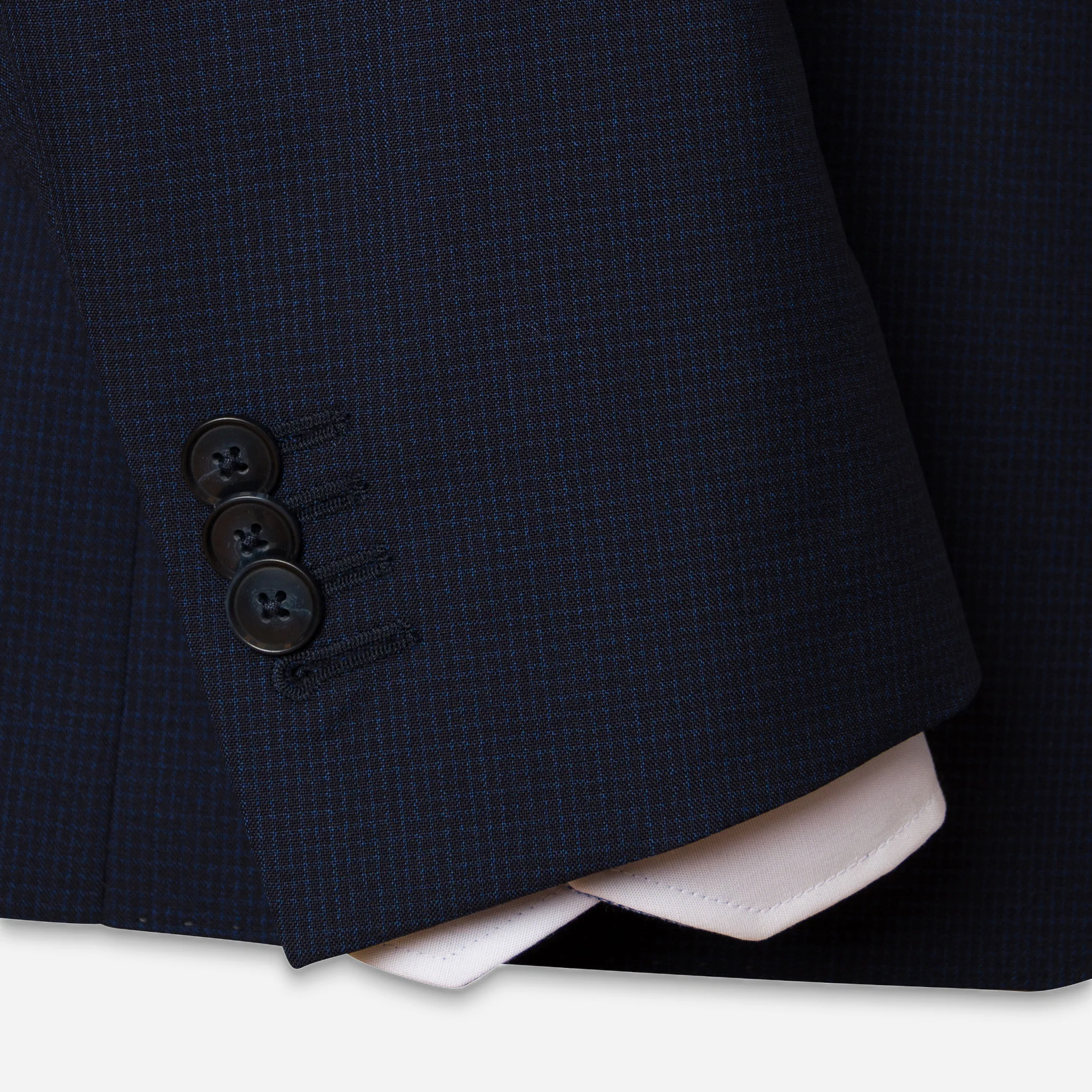 Malmö Anzug-Jacket Navy Mini-Karo - Image 3