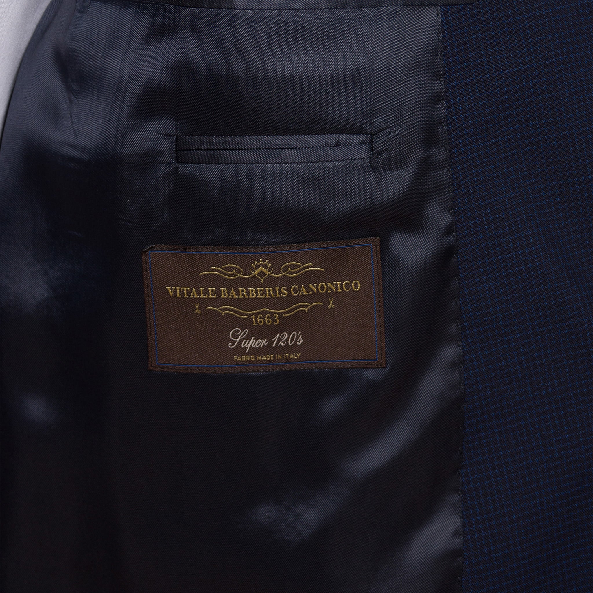 Malmö Anzug-Jacket Navy Mini-Karo - Image 4