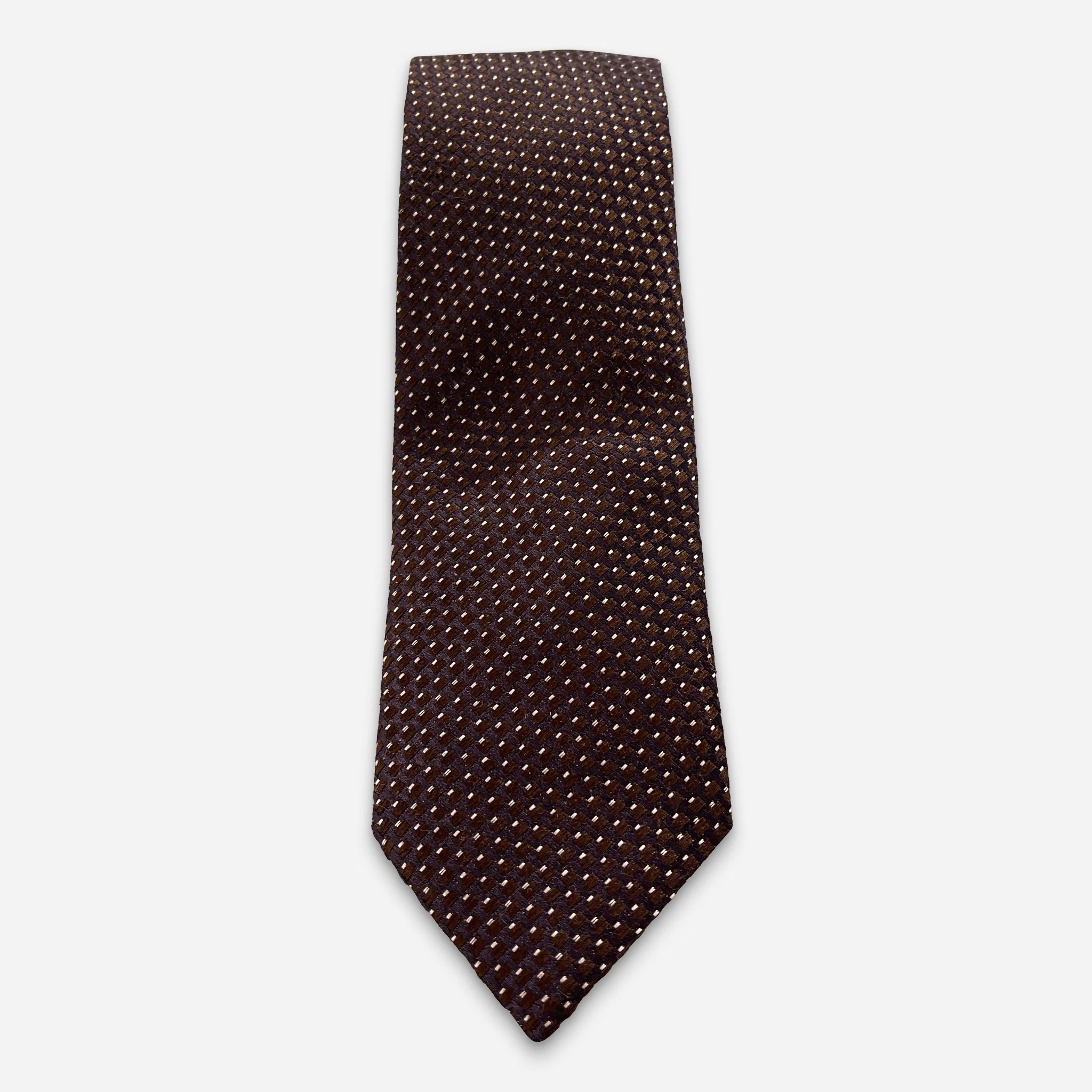 Malung Krawatte Brown Kleinmuster
