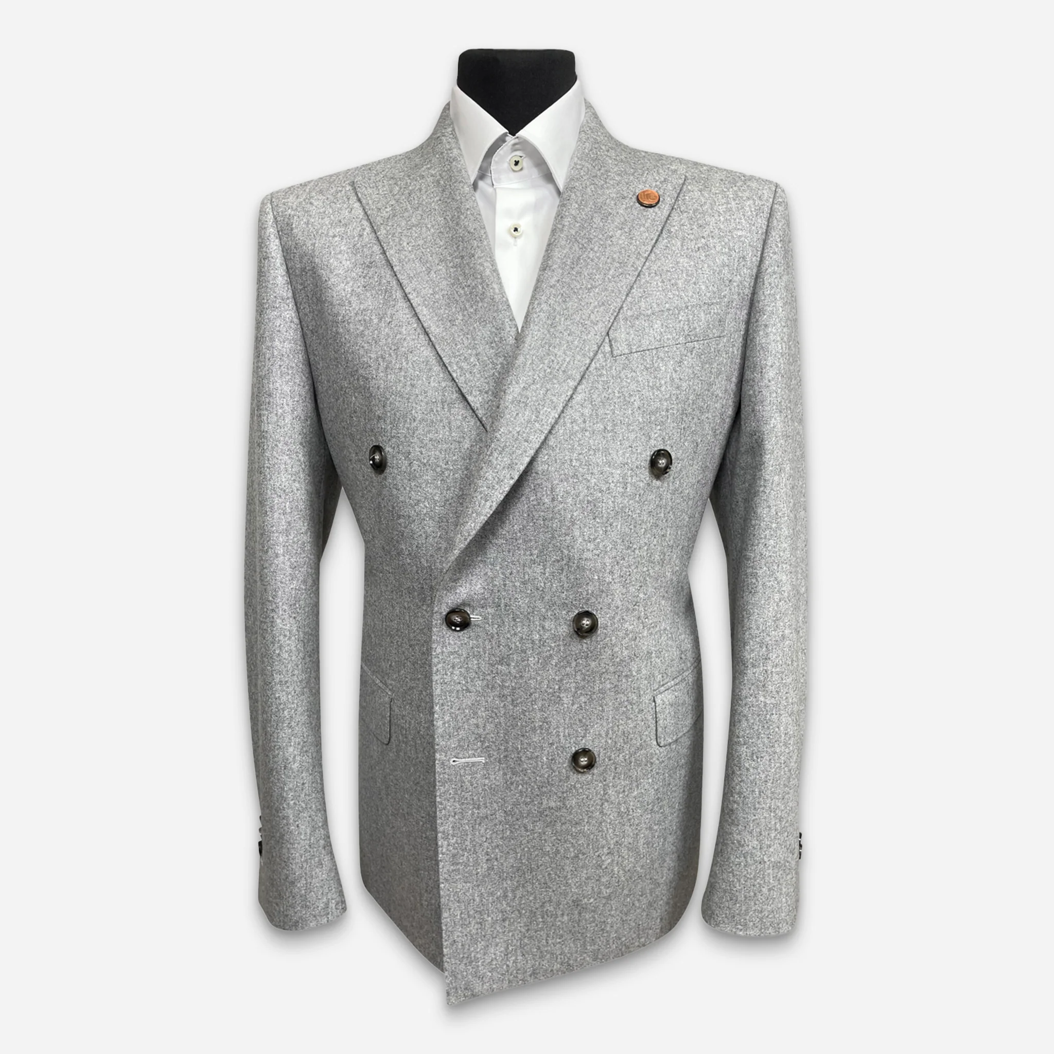 Piacenza Anzug-Jacket Doublebreast Light-Grey