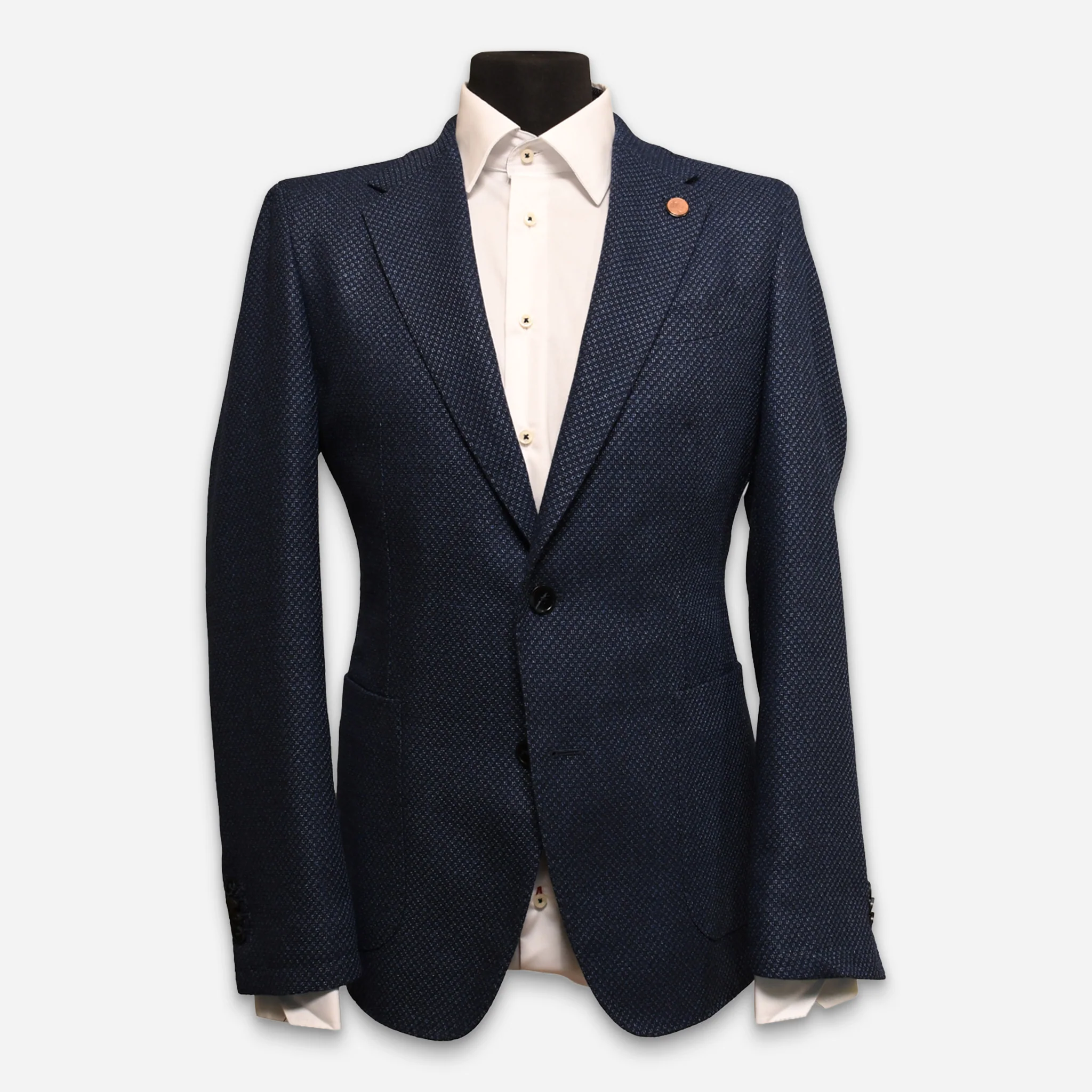 Terceira Sakko Navy Kleinmuster