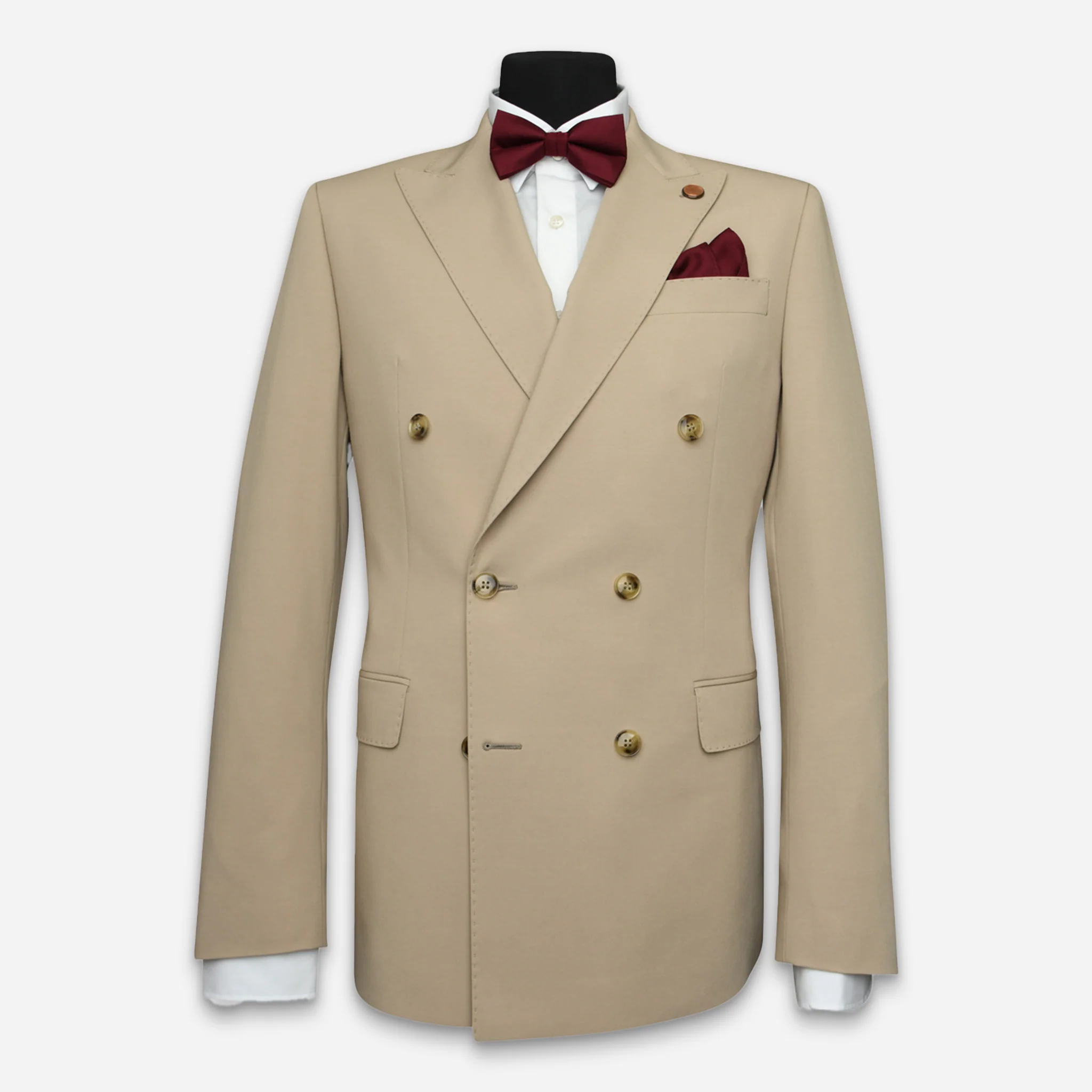 Vienna Anzug-Jacket Doublebreast Light-Beige
